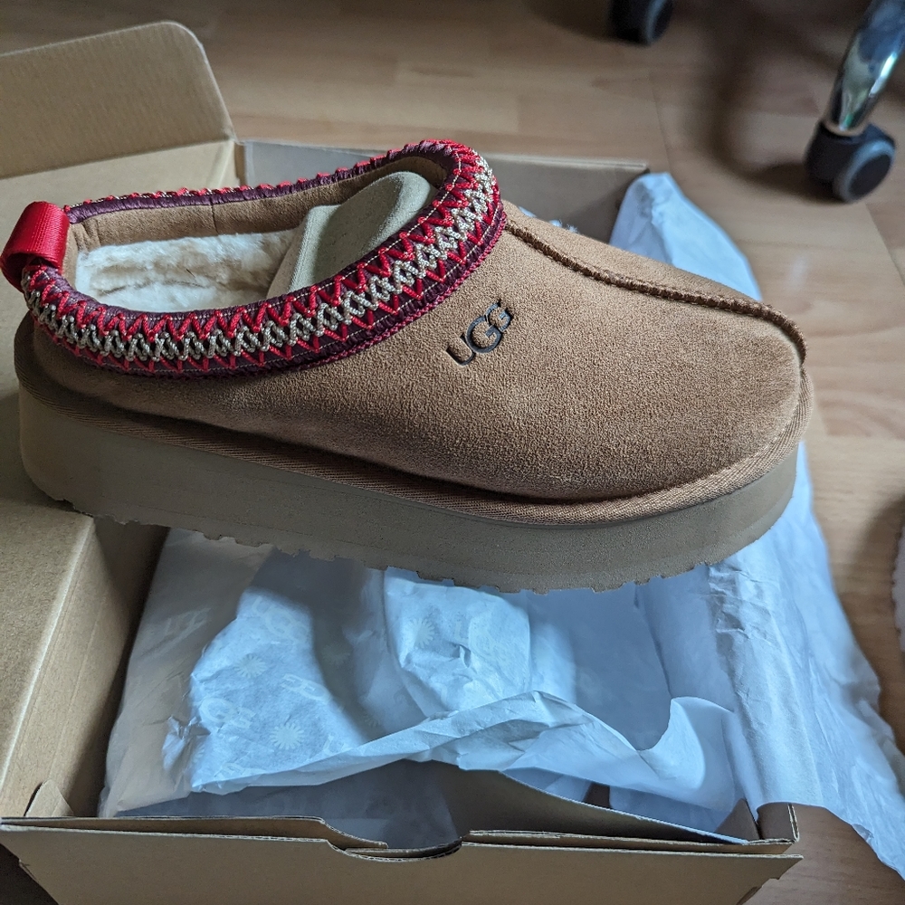 Authentic Brand New in Box UGG Tazz Platform (Size 7-Chestnut) - Picture 6 of 9